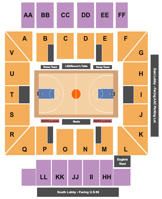 Morehead State Athletic Center Basketball Seating Chart