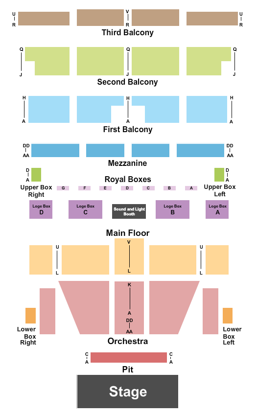 Morris Performing Arts Center Endstage 2 Seating Chart