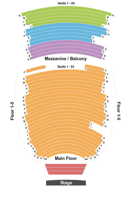 Morrison Center For The Performing Arts Endstage Pit2 Seating Chart