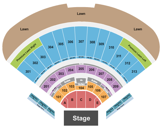 Akon at Morton Amphitheater seating chart layout 1