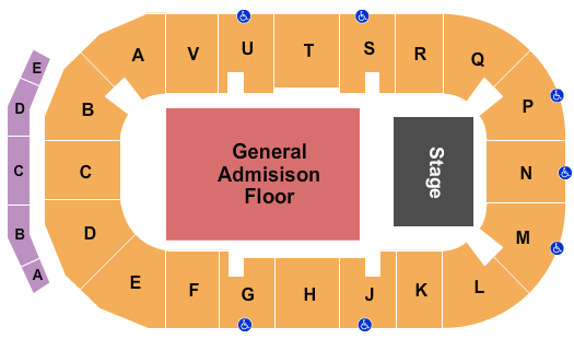 Moose Jaw Events Centre Endstage GA Floor Seating Chart