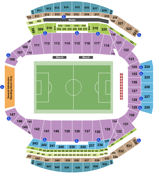Mosaic Stadium At Taylor Field Soccer Seating Chart