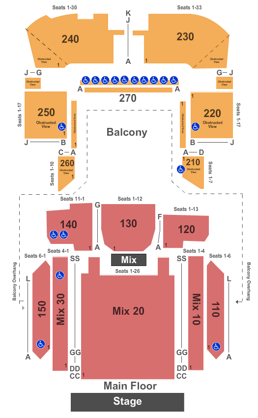 Motorcity Casino Hotel Endstage Reserved Seating Chart