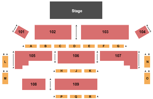 Gypsies Lounge at the Mount Airy Casino Resort End Stage Seating Chart