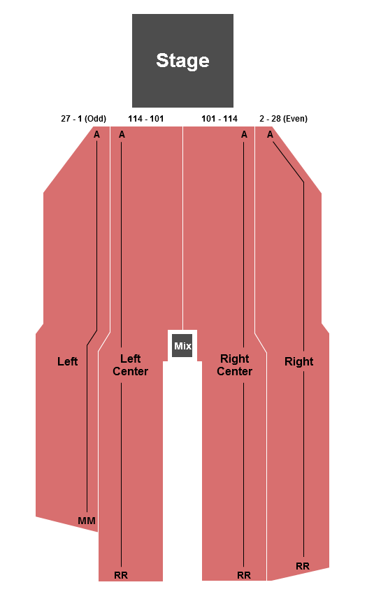 Mount Airy Casino Resort Endstage 2 Seating Chart