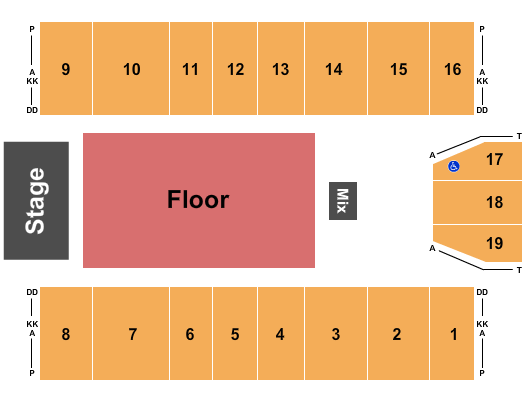 Marshall Health Network Arena Endstage GA Floor 3 Seating Chart