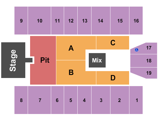 Marshall Health Network Arena Justin Moore-2 Seating Chart