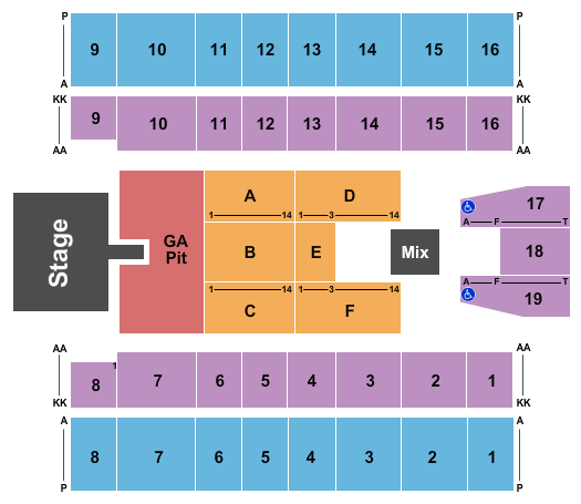 Marshall Health Network Arena Megadeth Seating Chart