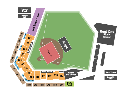 Marion Stadium Blackberry Smoke Seating Chart