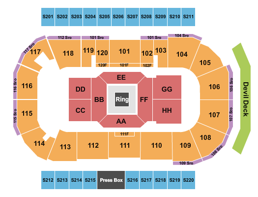 Mullett Arena Boxing Seating Chart