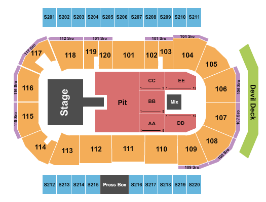 Mullett Arena Seating Chart