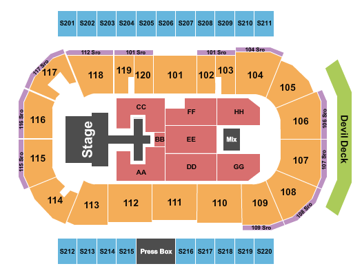 Mullett Arena Seating Chart
