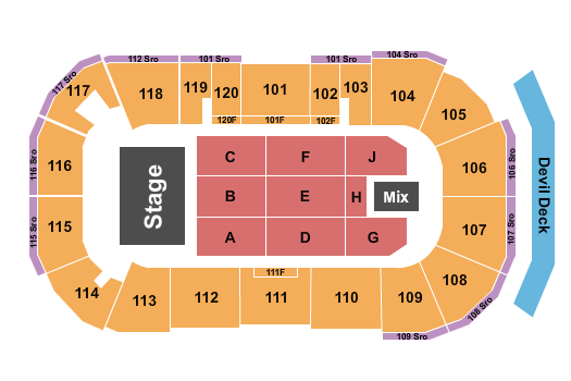 Mullett Arena Endstage 3 Seating Chart