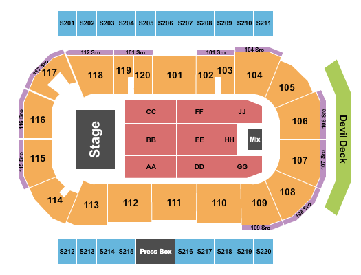 Mullett Arena Endstage 4 Seating Chart