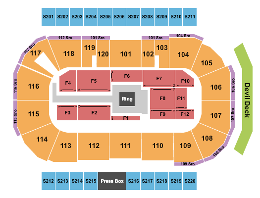 Mullett Arena WWE Seating Chart