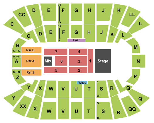 Mullins Center Chris Young Seating Chart