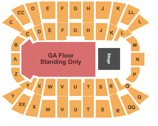 Mullins Center General Admission Seating Chart