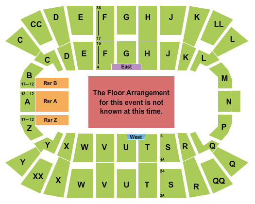 Mullins Center Generic Floor Seating Chart