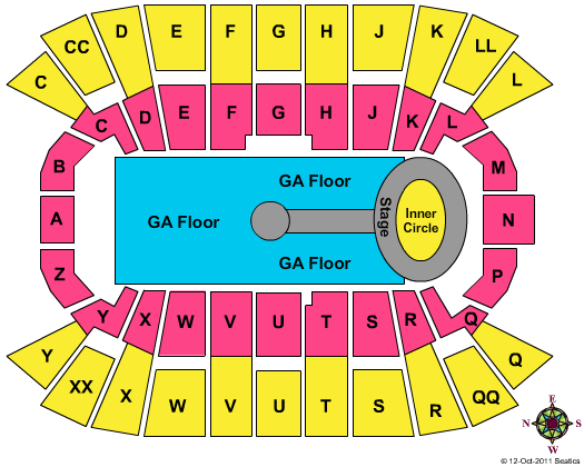 Mullins Center Lady Antibellum Seating Chart