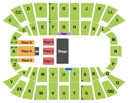 Mullins Center Paw Patrol Seating Chart