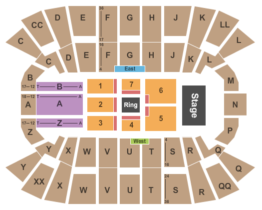 Mullins Center WWE Seating Chart