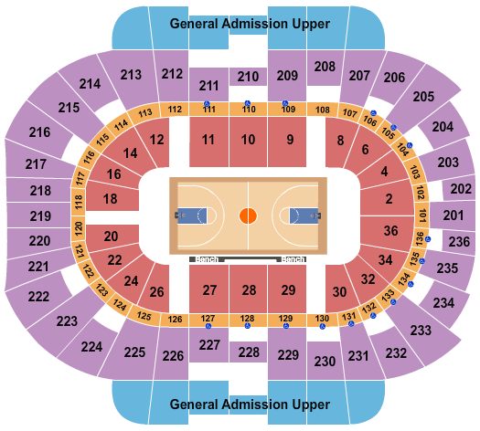 Municipal Auditorium Arena - Kansas City Basketball 2 Seating Chart