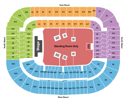 Murrayfield Stadium Endstage GA Seating Chart