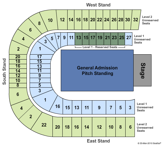 Murrayfield Stadium Foo Fighters Seating Chart