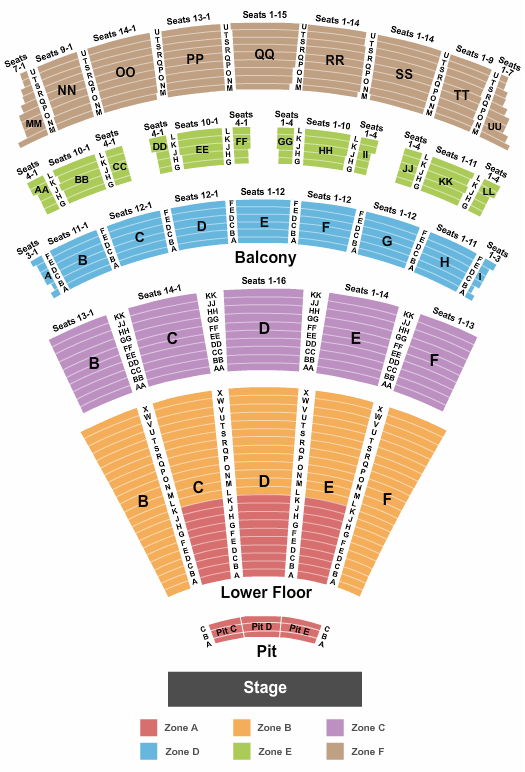 Music Hall At Fair Park Endstage Pit - Int Zone Seating Chart