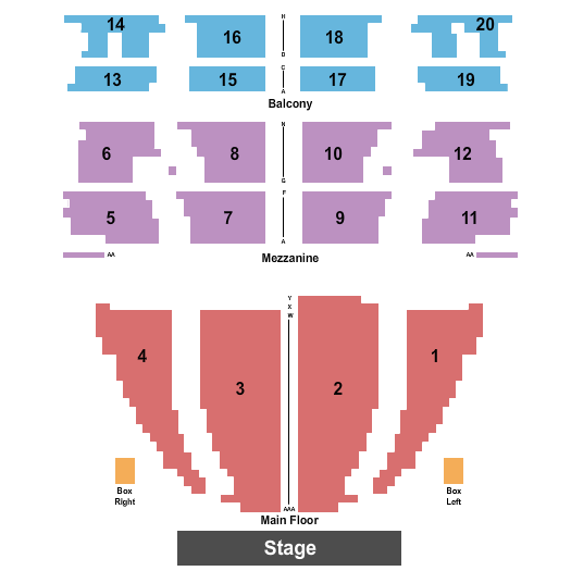 Music Hall Center Endstage AAA Seating Chart