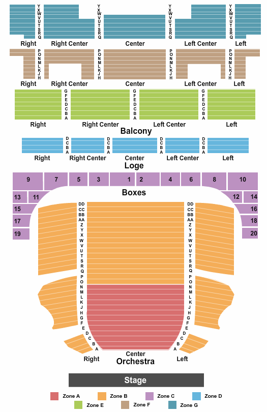 seating chart for Music Hall Kansas City - End Stage Int Zone - eventticketscenter.com