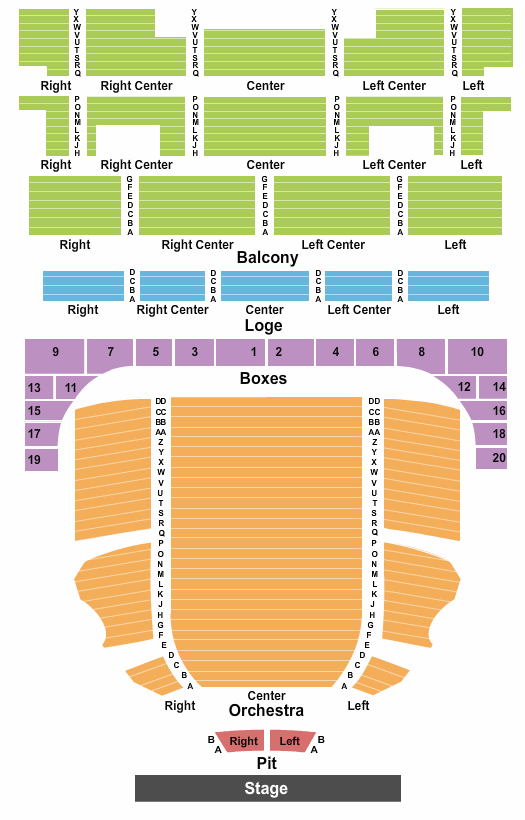seating chart for Music Hall Kansas City - End Stage - eventticketscenter.com