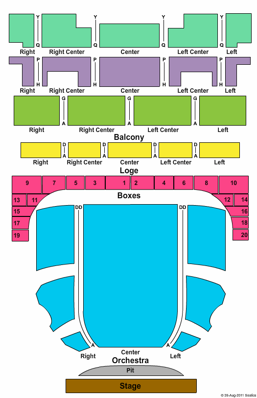 Elliott Hall Of Music Seating Chart