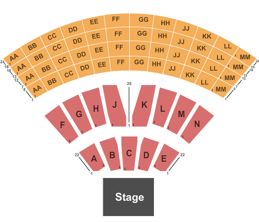 Mystic Lake Amphitheatre End Stage Seating Chart