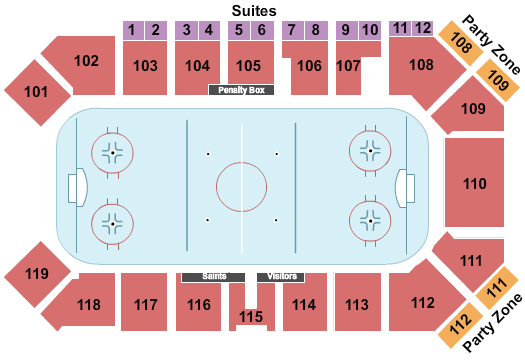 ImOn Arena Hockey Seating Chart