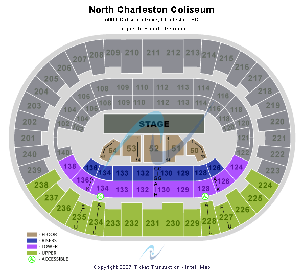 North Charleston Coliseum Delirium Seating Chart