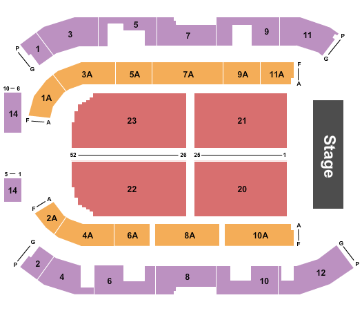 All Seasons Arena At North Dakota State Fairgrounds End Stage Seating Chart