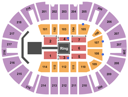 NIU Convocation Center WWE Live Seating Chart