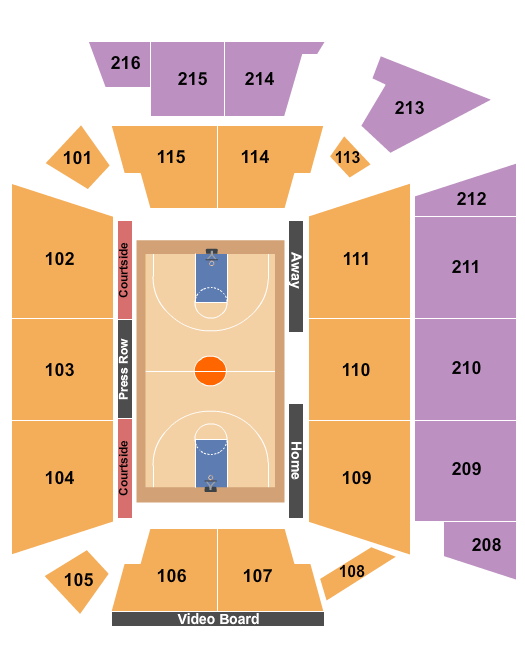 NJIT Wellness and Events Center Basketball Seating Chart