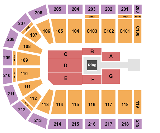 NOW Arena AEW Seating Chart