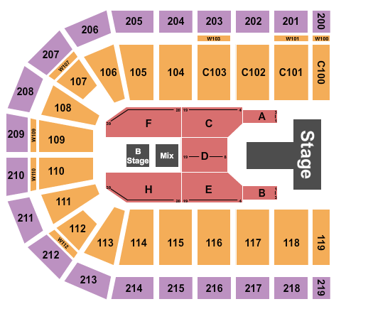 NOW Arena Badshah Seating Chart