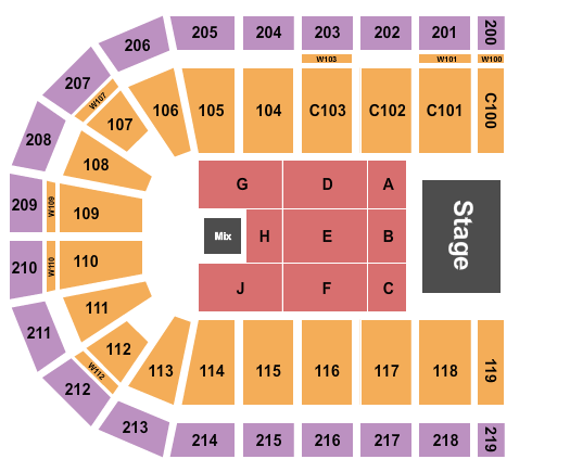 NOW Arena Endstage 4 Seating Chart