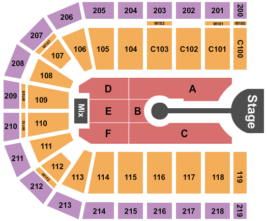 NOW Arena Lauren Daigle Seating Chart