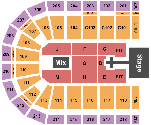 NOW Arena Phil Wickham Seating Chart