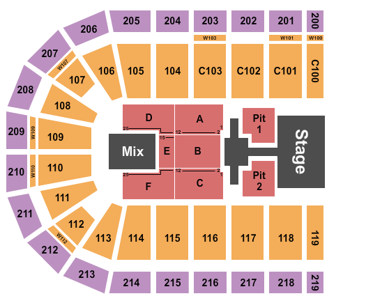 NOW Arena Seating Chart