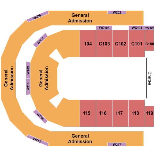 NOW Arena Rodeo Seating Chart