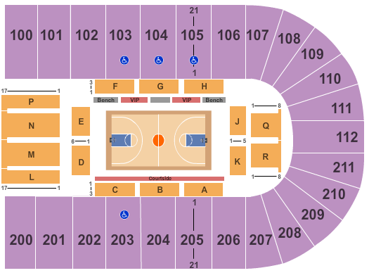 NRG Arena Basketball Seating Chart