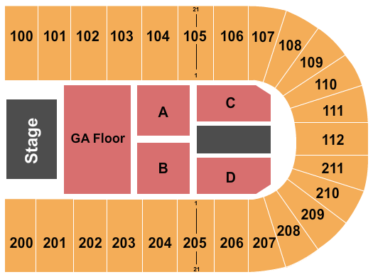 NRG Arena Endstage GA Pit Seating Chart