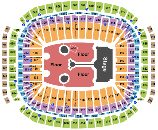 NRG Stadium Coldplay 2022 Seating Chart