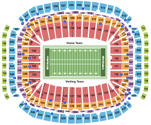 NRG Stadium Football - College Seating Chart